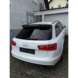 Pièces en carbone Tuning Heckspoiler Spoiler Ansatz Ducktail ABS Glanz für Audi A6 C7 Avant nicht RS oder S - 2856