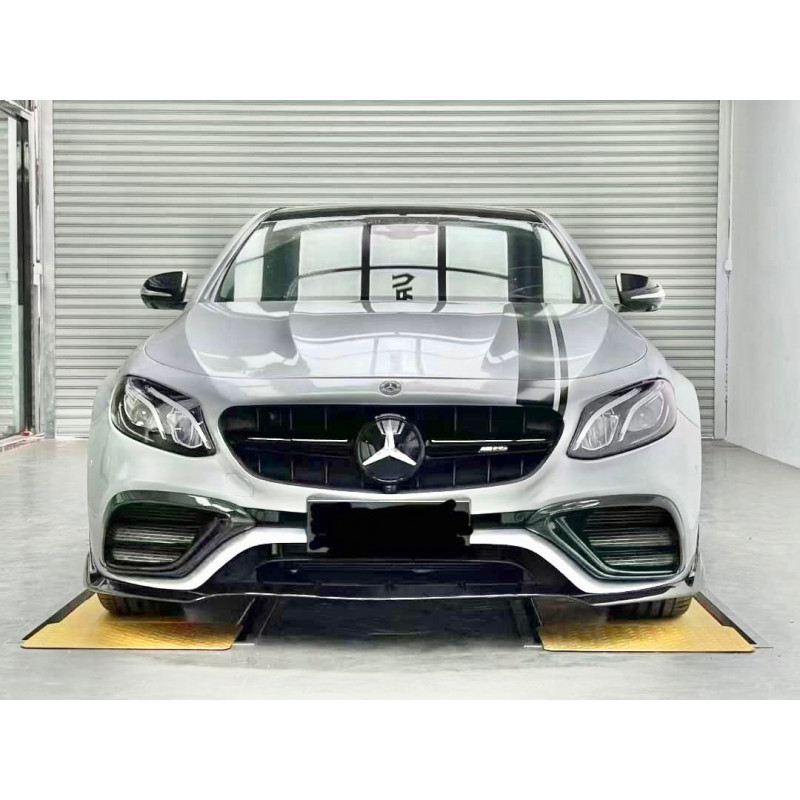 Carbonteile Tuning Frontlippe Spoiler Schwert Carbon passend für Mercedes-Benz W213 S213 E63S AMG Vorfacelift - 2906