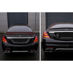 Pièces en carbone Tuning Bodykit Stoßstangen Set PP für Mercedes S-Klasse W222 Facelift (06.2017- 08.2020) nicht 63 AMG - 2911