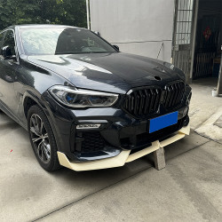 Carbonteile Tuning Frontlippe Lippe Spoiler Schwert Performance ABS schwarz glänzend für BMW X6 G06 Vorfacelift mit MPaket - ...