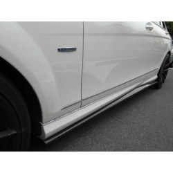 Carbonparts Tuning Sideskirt Seitenschweller Ansatz Carbon passend für Mercedes-Benz C-Klasse C204 W204 AMG Paket - 2976