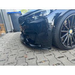 Carbonparts Tuning Frontlippe Lippe Schwert Front Spoiler ABS Glanz Schwarz V2 passend für BMW M3 F80 und M4 F82