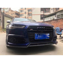 Carbonteile Tuning Frontlippe Spoiler Schwert Carbon passend für AUDI A6 Sline C7 4G + S6 Facelift - 3000