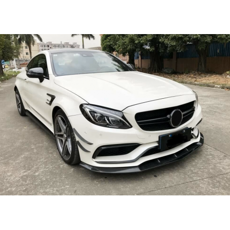 Carbonteile Tuning Frontlippe Lippe Schwert V2 Carbon passend für Mercedes C-Klasse C205 W205 C63 C63S AMG - 3002