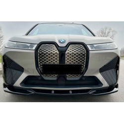 Carbonteile Tuning Frontlippe Lippe Spoiler Schwert Performance ABS schwarz glänzend für BMW iX i20 - 3018
