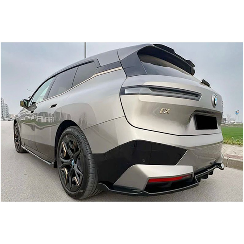 Carbonteile Tuning Heckdiffusor Diffusor Heck Ansatz ABS schwarz glänzend passend für BMW iX i20 - 3020
