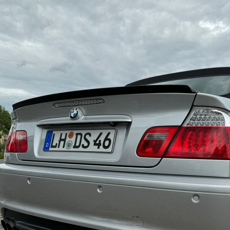 Carbonteile Tuning Heckspoiler Lippe Spoiler Performance schwarz glänzend passend für BMW 3er E46 + M3 Coupe Cabrio - 3027