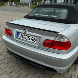 Carbonteile Tuning Heckspoiler Lippe Spoiler Performance schwarz glänzend passend für BMW 3er E46 + M3 Coupe Cabrio - 3027