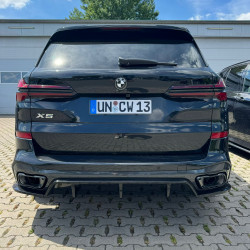 Carbonteile Tuning Heckdiffusor Diffusor ABS schwarz glänzend passend für BMW X5 G05 LCI Facelift - 2973