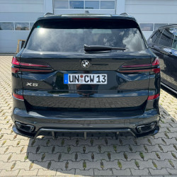 Carbonteile Tuning Heckdiffusor Diffusor ABS schwarz glänzend passend für BMW X5 G05 LCI Facelift - 2973