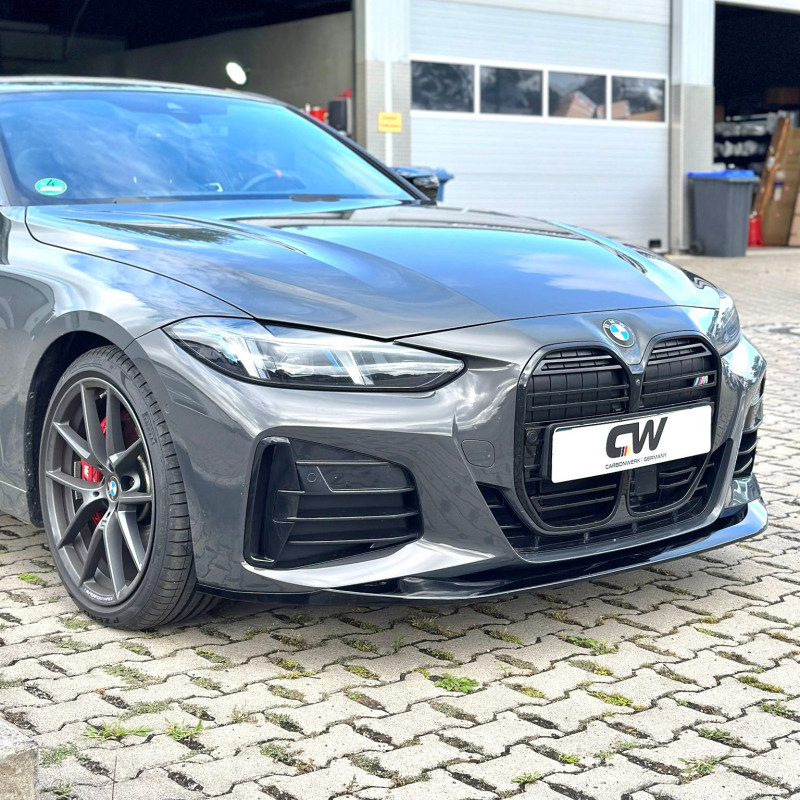 Carbonteile Tuning 2548 - Frontlippe Lippe Schwert Frontspoiler ABS Performance Glanz Schwarz passend für BMW 4er G22 G23 M P...