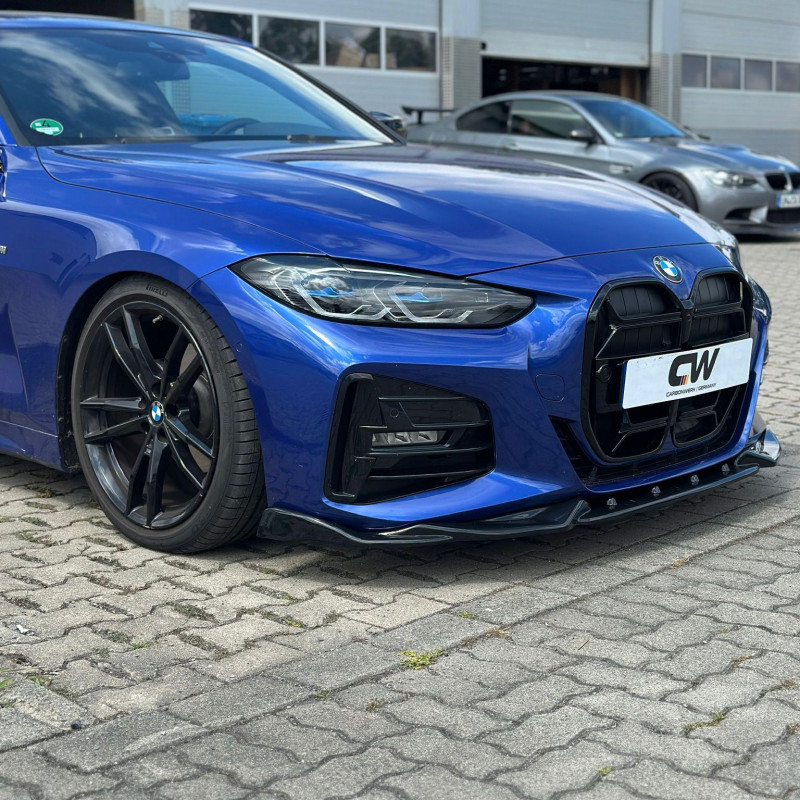 Carbonteile Tuning 2033 - Frontlippe Lippe Schwert ABS Glanz Schwarz passend für BMW 4er G22 G23 M Paket
