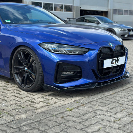 Carbonteile Tuning 2033 - Frontlippe Lippe Schwert ABS Glanz Schwarz passend für BMW 4er G22 G23 M Paket