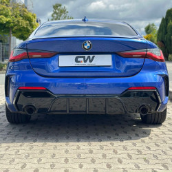 Carbonteile Tuning 2079 - Diffusor Heckansatz Heckdiffusor ABS schwarz Glanz passend für BMW 4er G22 G23 420 430 M Paket