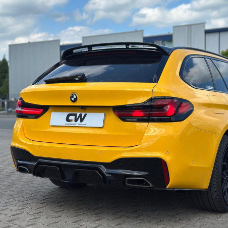 Carbonteile Tuning Heckspoiler Spoiler Lippe Ansatz ABS Glanz Schwarz für BMW 5er G31 Touring - 2813