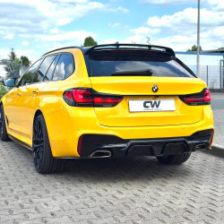 Carbonteile Tuning 2298 - Canards Splitter Flaps Heck Performance ABS schwarz glänzend passend für BMW 5er G30 G31 + F90 M5