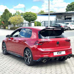 Carbonteile Tuning 2409 - Diffusor Heckdiffusor Heck Ansatz ABS Glanz Schwarz passend für Volkswagen VW Golf 8 GTI nicht R