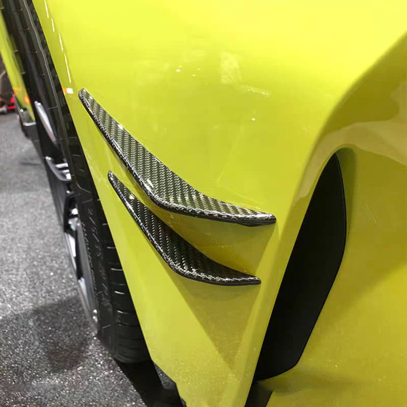 Carbonteile Tuning Zierblende Splitter Canards Front Stoßstange vorne Performance Vollcarbon passend für BMW G82 G83 M4 G80 G...