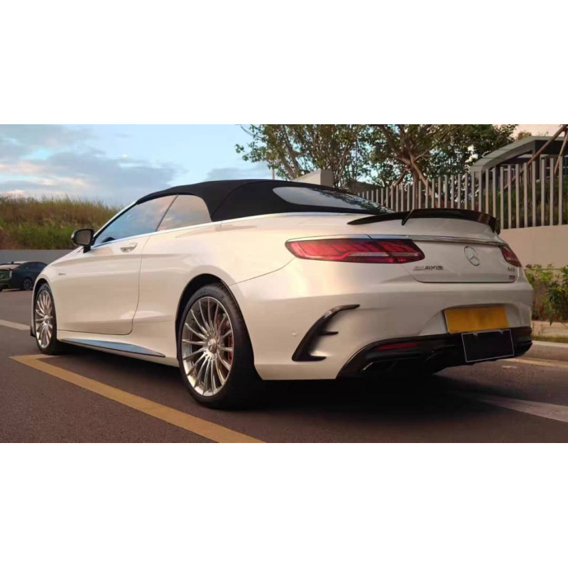 Carbonteile Tuning Hecksplitter Splitter Ansatz Flaps Heck Performance Vollcarbon passend für Mercedes-Benz S-Klasse Coupe C2...