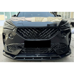 Carbonteile Tuning Frontlippe Spoiler Schwert ABS Schwarz Glänzend passend für Cupra Formentor - 3081