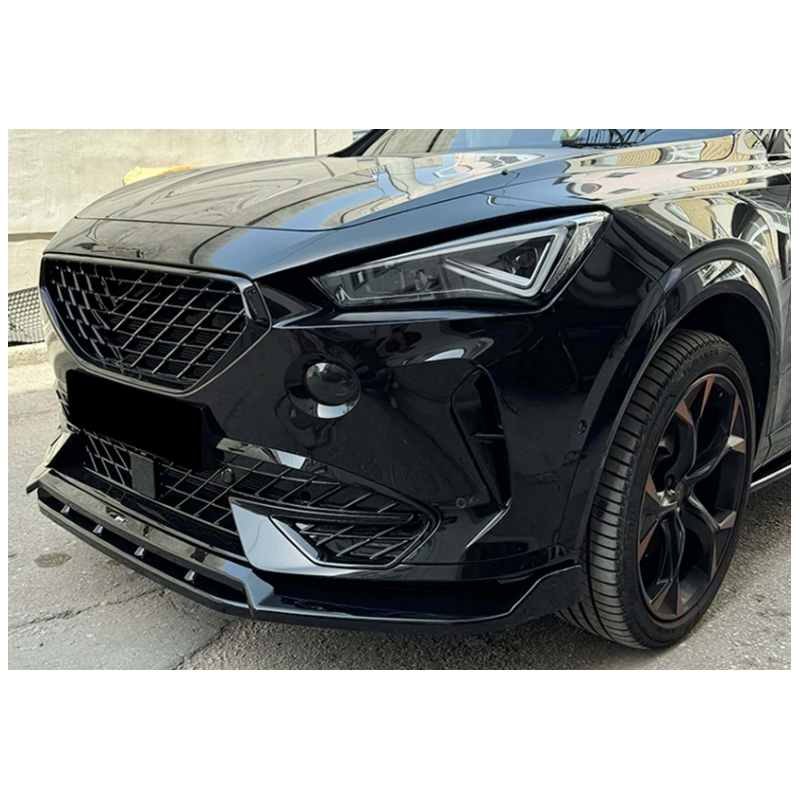 Carbonteile Tuning Frontlippe Spoiler Schwert ABS Schwarz Glänzend passend für Cupra Formentor - 3081