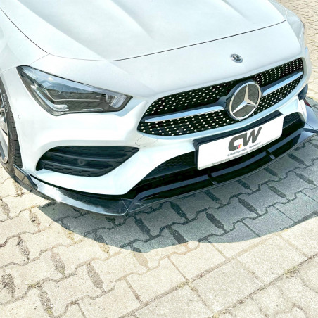 Carbonteile Tuning 2445 - Frontlippe Lippe Schwert ABS Glanz Schwarz passend für Mercedes CLA W118 C118 AMG Paket