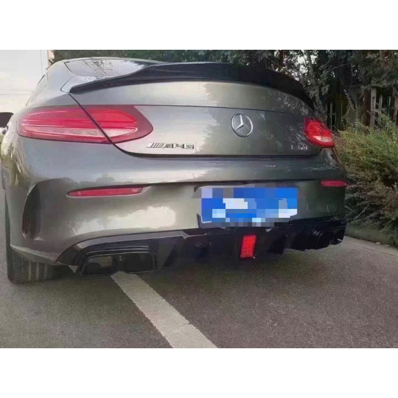 Carbonteile Tuning Heckdiffusor Diffusor Diffuser Vollcarbon passend für Mercedes-Benz C-Klasse Coupe Cabrio C205 A205 C63 + ...