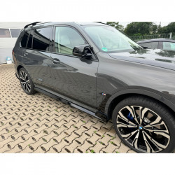 Carbonteile Tuning Sideskirts Seitenschweller Ansätze ABS schwarz glänzend passend für BMW X7 G07 mit MPaket - 3087