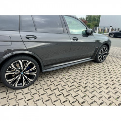 Carbonteile Tuning Sideskirts Seitenschweller Ansätze ABS schwarz glänzend passend für BMW X7 G07 mit MPaket - 3087