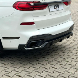 Carbonteile Tuning Heckdiffusor Diffusor Heck Ansatz ABS schwarz glänzend passend für BMW X7 G07 mit MPaket - 3086