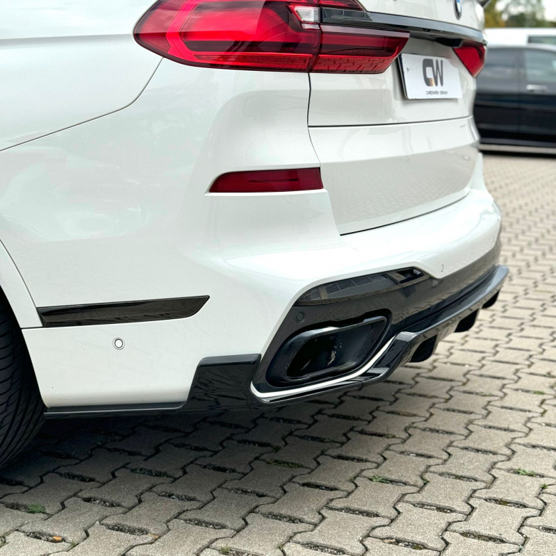Carbonteile Tuning Heckdiffusor Diffusor Heck Ansatz ABS schwarz glänzend passend für BMW X7 G07 mit MPaket - 3086