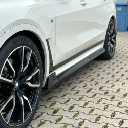 Carbonteile Tuning Sideskirts Seitenschweller Ansätze ABS schwarz glänzend passend für BMW X7 G07 mit MPaket - 3087