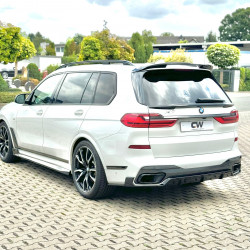 Carbonteile Tuning Sideskirts Seitenschweller Ansätze ABS schwarz glänzend passend für BMW X7 G07 mit MPaket - 3087