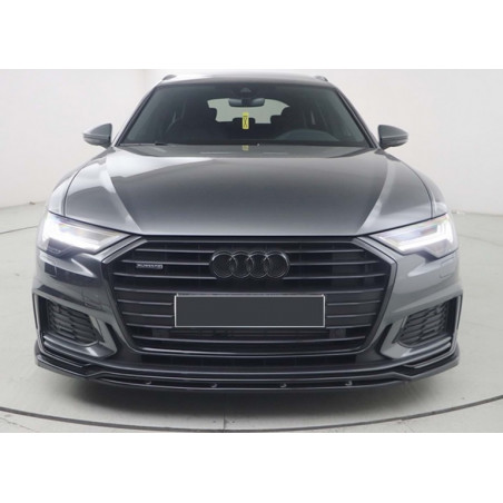 Carbonteile Tuning Frontlippe Lippe Schwert Frontspoiler ABS Glanz für Audi A6 C8 S-Line + S6 C8 - 3088