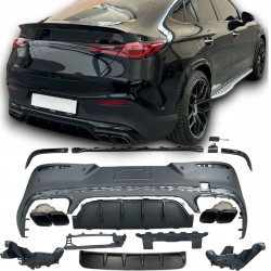 Carbonteile Tuning Heckdiffusor Diffusor ABS Glanz Schwarz passend für Mercedes Benz GLC-Klasse C254 Coupe mit AMG-Line - 3089
