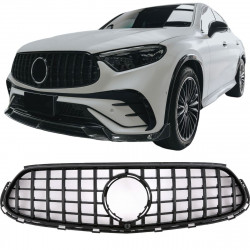 Carbonteile Tuning Kühlergrill Grill Panamericana GT schwarz glanz passend für Mercedes Benz GLC-Klasse C254 X254 W254 mit AM...