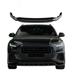 Carbonteile Tuning Frontlippe Spoiler Lippe Schwert Frontspoiler ABS Glanz für AUDI SQ8 4M + Q8 S-Line Mk1 2018-2023 - 3092