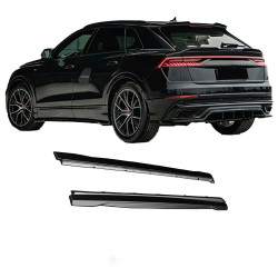 Carbonteile Tuning Seitenschwelleransatz Sideskirt Extension ABS passend für AUDI SQ8 4M + Q8 S-Line 2018+ - 3093