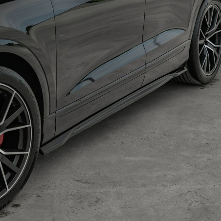 Carbonteile Tuning Seitenschwelleransatz Sideskirt Extension ABS passend für AUDI SQ8 4M + Q8 S-Line 2018+ - 3093