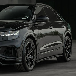 Carbonteile Tuning Seitenschwelleransatz Sideskirt Extension ABS passend für AUDI SQ8 4M + Q8 S-Line 2018+ - 3093