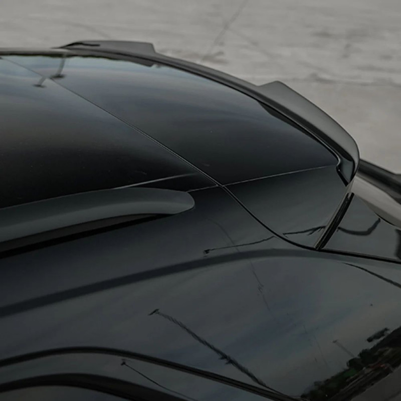 Carbonteile Tuning Heckspoiler Lippe Spoiler Flaps Aufsatz ABS Glanz Schwarz passend für AUDI SQ8 4M + Q8 S-Line 2018+ - 3094