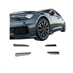 Carbonteile Tuning Seitenschwelleransatz Sideskirt Extension ABS passend für Audi A6 C8 4K S-Line + S6 C8 4K - 3097