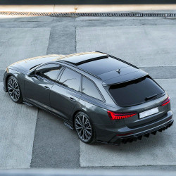 Carbonteile Tuning Seitenschwelleransatz Sideskirt Extension ABS passend für Audi A6 C8 4K S-Line + S6 C8 4K - 3097