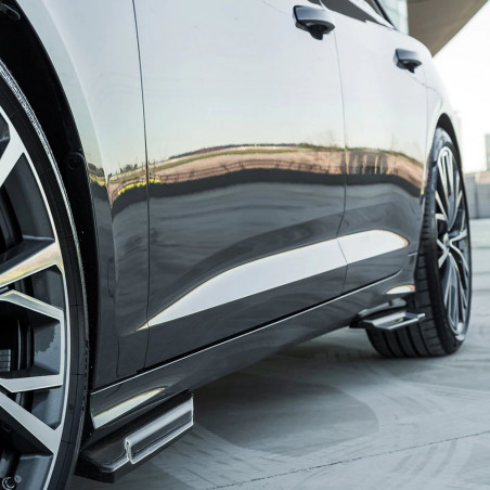 Carbonteile Tuning Seitenschwelleransatz Sideskirt Extension ABS passend für Audi A6 C8 4K S-Line + S6 C8 4K - 3097