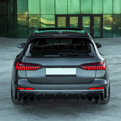 Carbonteile Tuning Heckspoiler Lippe Spoiler Flaps Aufsatz ABS Glanz Schwarz passend für Audi A6 C8 4K S-Line + S6 C8 4K - 3098