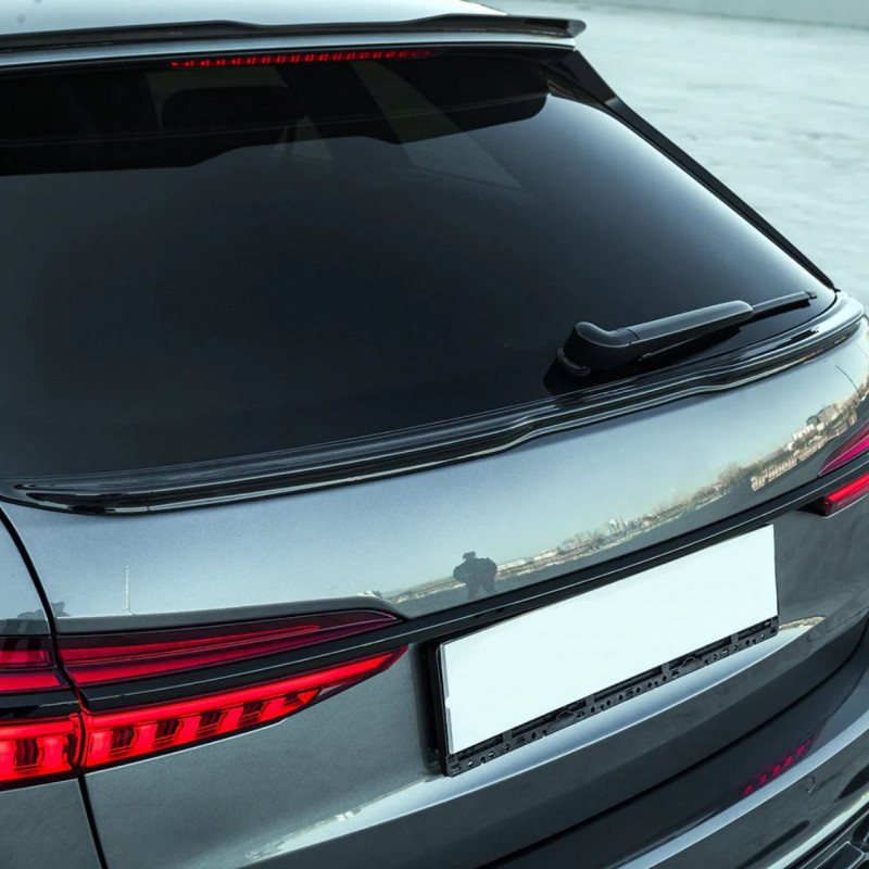 Carbonteile Tuning Heckspoiler Lippe Spoiler Flaps Aufsatz ABS Glanz Schwarz passend für Audi A6 C8 4K S-Line + S6 C8 4K - 3099