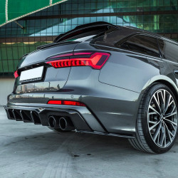 Carbonteile Tuning Heckspoiler Lippe Spoiler Flaps Aufsatz ABS Glanz Schwarz passend für Audi A6 C8 4K S-Line + S6 C8 4K - 3099