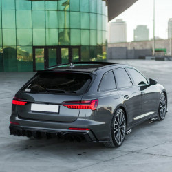 Carbonteile Tuning Heckdiffusor Diffusor ABS Glanz für Audi A6 C8 S-Line + S6 C8 - 4000