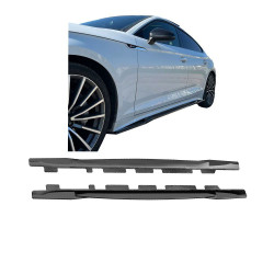 Carbonteile Tuning Seitenschwelleransatz Sideskirt Extension ABS passend für AUDI S5 B9 F5 + A5 B9 F5 Sportback Facelift S-Li...