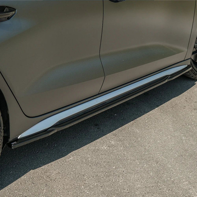 Carbonteile Tuning Seitenschwelleransatz Sideskirt Extension ABS passend für AUDI S3 + A3 8Y S-Line Limousine - 4007